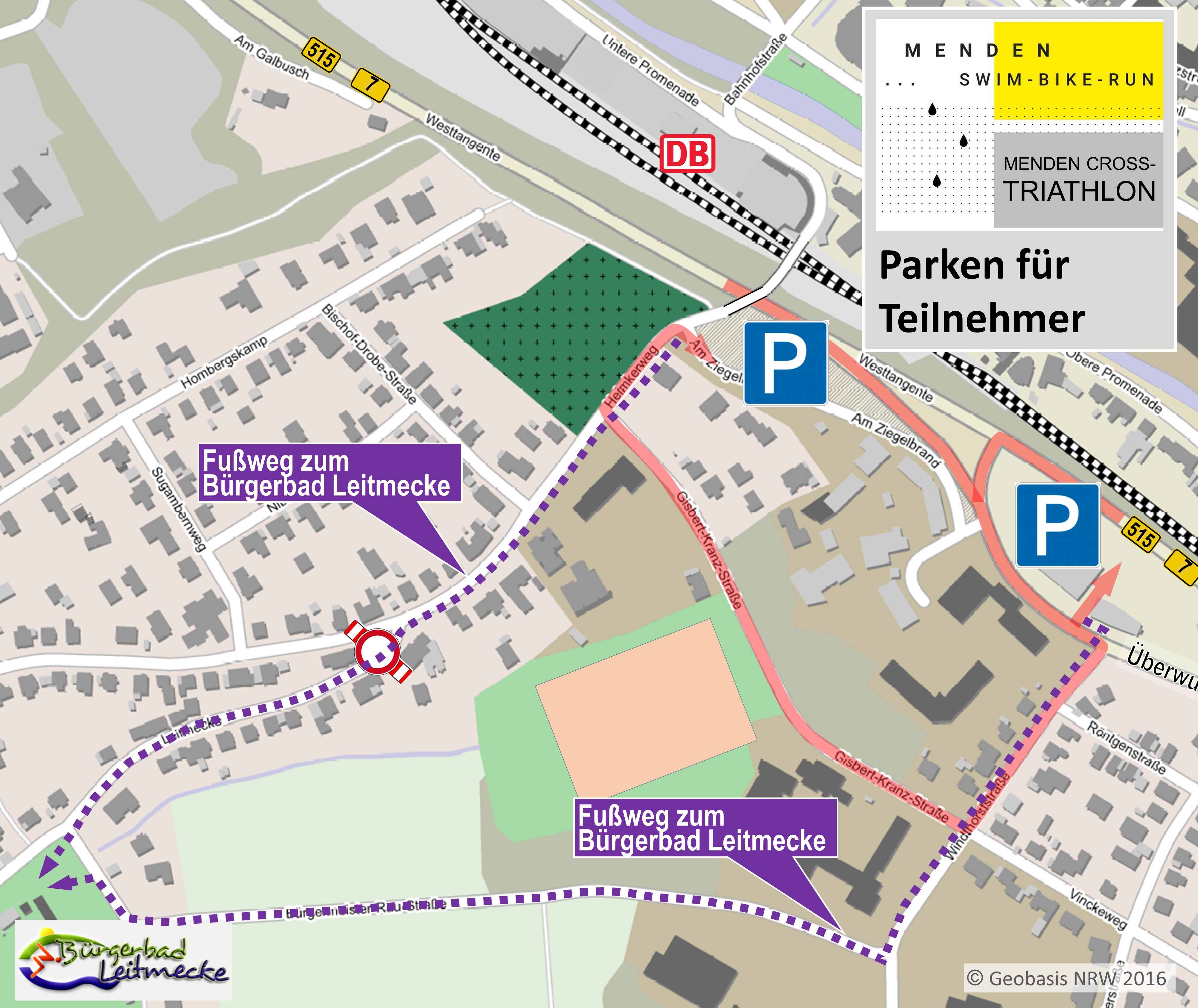 Parken beim Cross-Triathlon